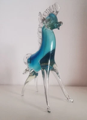 £25 • Buy Original Vintage Venetian Murano Blown Glass Blue Horse