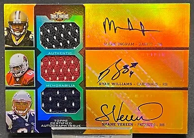 2011 Triple Threads Material Autos Mark Ingram Ryan Williams Shane Vereen # 1/18 • $29.99