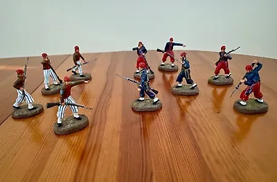 American Civil War Toy Soldiers 1:32 X 10 Hand Painted & Named Infantrymen • £20