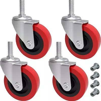 4 Pack Creeper Wheels 2.5 Inch Heavy Duty Swivel Caster Wheel Creeper Service X • $27.74