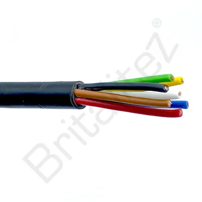 £3.95 • Buy 12V 24V Black Flexible Cable 7 Core Multicore Flex 0.75mm Automotive Marine