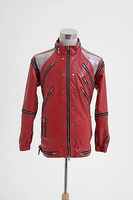 Michael Jackson  Beat It  Thriller Red Zipper Jacket Costume Cosplay Tailored • £135.41