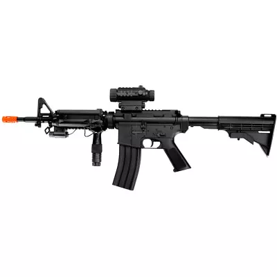 M4 A1 M16 ELECTRIC AUTOMATIC AIRSOFT GUN RIFLE AEG + FLASHLIGHT LASER 6mm BB BBs • $66.95