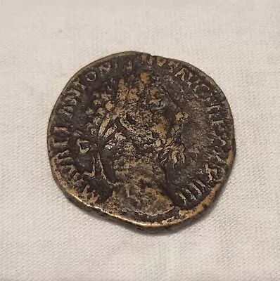Marcus Aurelius Bronze Sestertius Ancient Roman Coin • £40