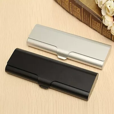 Slim Matte Hard Metal Eyeglasses Case Glasses Case Eyeglasses Box Holder Box • £4.78