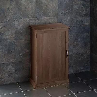 Cube Dark Solid Oak Free Standing Vanity Cabinet • £50