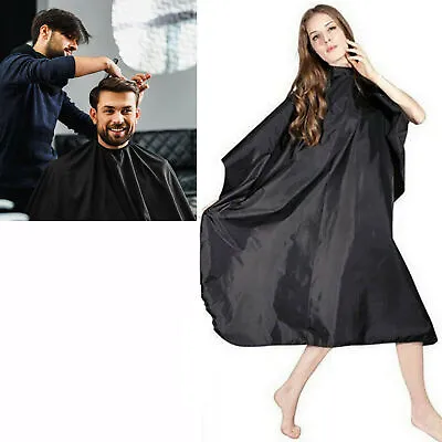 🔥Professional Hairdressing Cape Black Barbers Gown Cover Salon Barber Apron Cut • £2.75