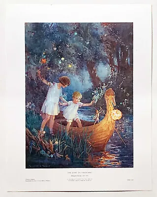 The Boat To Fairyland Water Colour By Margaret W Tarrant  Reproduction Print • $22.40