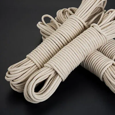 Cotton Wick Burner For Oil Kerosene Alcohol Lamp Torch Wine Bottle Braided Rope • £3.19