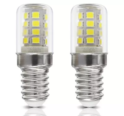 2 Pack LED Fridge Bulb / Sewing Machine Bulb E14 Cool White 1.5W 240V  • £6.99