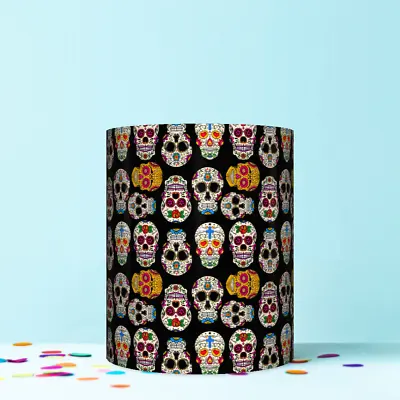 Sugar Skull Calavera Day Of The Dead Wrap Around Edible Cake Topper Icing Wp38 • £15.99