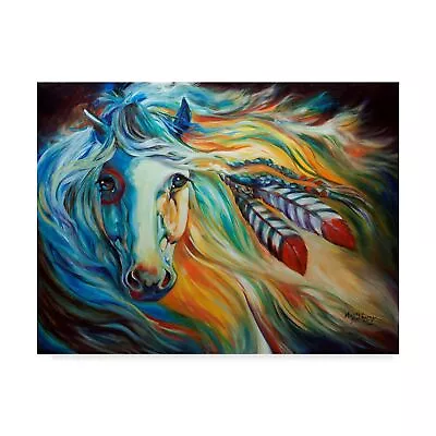 Trademark Fine Art Breaking Dawn Indian War Horse By Marcia Baldwin 35x47 M... • $142.96