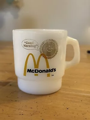 Vintage McDonald’s Fire King Milk Glass Coffee Mug Anchor Hocking 1970s USA • $6