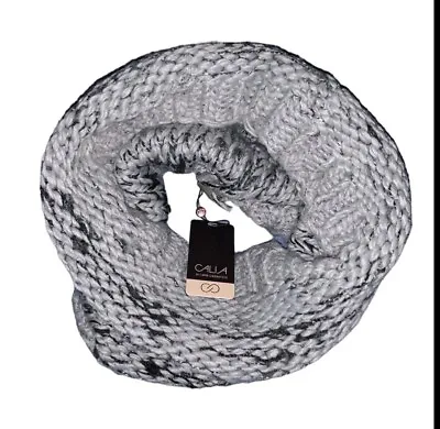 CALIA By Carrie Underwood Chunky Knit Gray Ombre Infinity Scarf Snood • $19.99