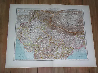 1930 Vintage Map Of Northern India Kashmir Pakistan Nepal Tibet Himalaya China • $35.10