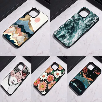 Phone Cover For IPhone 14 Plus 15 14 Painted Silicone Back Case Protective Case • $10.84