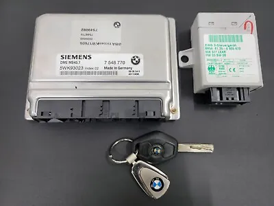 Bmw E46 3 Series Ms45.1 Engine Control Module Ecm Ecu Unit Dme Ews3 Key Set Oem • $170.99