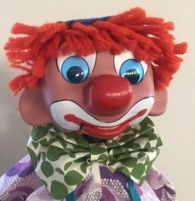 Pelham Cool Clown Ventriloquist Vent/Rod - 1960s/70s Dummy Doll Puppet Figure • $125