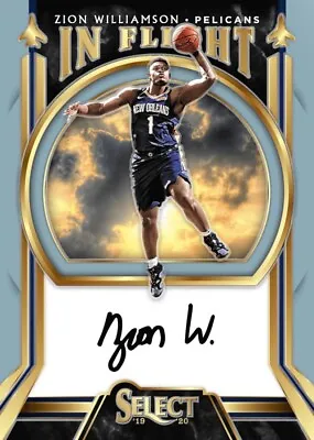 2019 Select Zion Williamson In Flight Rookie Auto RC NBA Dunk Digital Card • $8.50