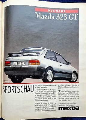 Mazda 323 GT Original Advertisement From 1985 • $6.47