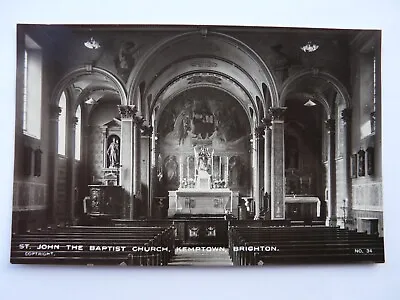 REAL PHOTO - Brighton Kemptown St. John The Baptist Church. A W Wardell  (101) • £3