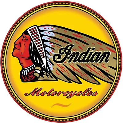 #4151 (2) 2  Indian War Bonnet Motorcycle  Decal Sticker LAMINATED • $4.99