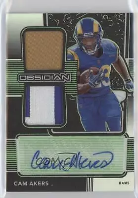 2020 Panini Obsidian Jersey Ink Electric Etch Green /50 Cam Akers Rookie Auto RC • $46.54