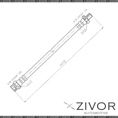 PROTEX Hydraulic Hose-Front For HOLDEN ONE TONNER HJ 2D Tray RWD 1974 - 1976 • $46.78