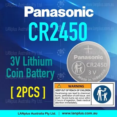 2x Panasonic CR2450 3V Cell Coin Lithium Button Battery DL2450 ECR2450 Wholesale • $9.59