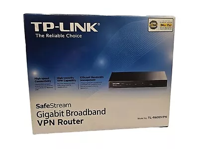 TP-LINK SafeStream GIGABIT Multi-WAN VPN ROUTER (TL-R600VPN) With Power Cord • $40