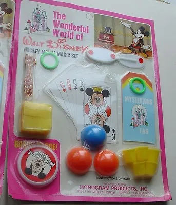 Vtg Wonderful World Of Walt Disney Mickey Mouse Magic Set Monogram Toy Club Lot • $29.95