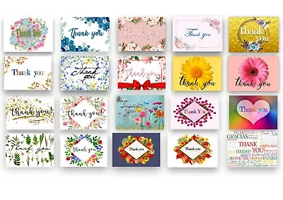£4.69 • Buy Pack Of 20 Beautiful Thank You Postcards For Friends, Family, Business