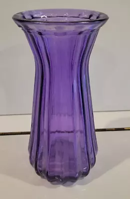 1 800 Flowers Purple Violet Ribbed Vase Flare Top 8.5 Inches • $24