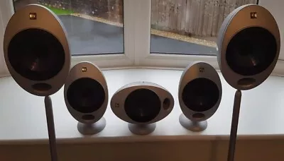 KEF Egg HTS2001 5 Stereo Speakers Home Theatre HiFI Surround Sound Stands KEFF • £125