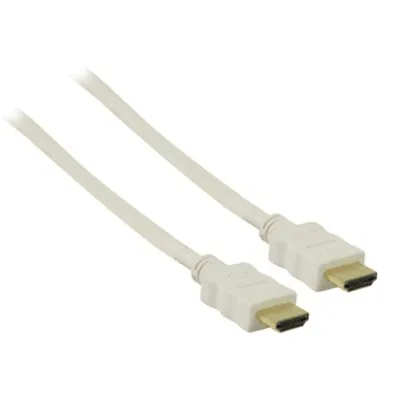 £3.39 • Buy Short 50cm / 0.5m Round White HDMI Cable V1.4 With Ethernet And Gold Plated Cons