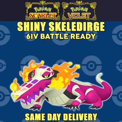 6IV Shiny Skeledirge Meganium Tera Raid Counter Pokemon Scarlet And Violet • $1.99