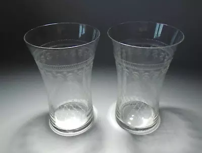 2 X Pall Mall Waisted Tumblers Etched 11.9cm • £13.95