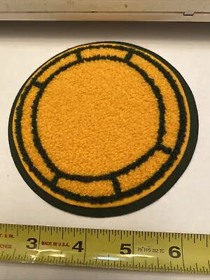 Chenille Volleyball Orange On Green Applique Patch Iron On Letterman Jacket • $2.99