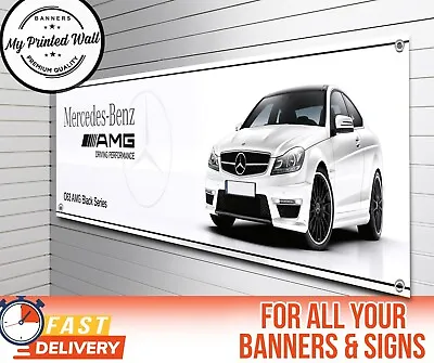 Mercedes-Benz AMG C63 Black Series Banner For WORKSHOP Garage SIGN Showroom • $20.84