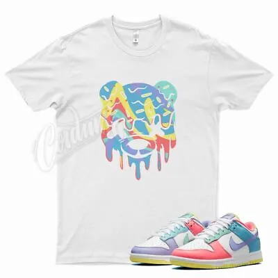 White DRIPPY T Shirt For N Dunk Low Candy Soft Pink Easter Sunset Pulse Glow • $26.99