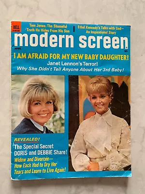 Modern Screen Magazine April 1970 Cover: Debbie Reynolds Doris Day • $6.99