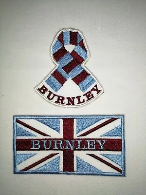 £3.65 • Buy BURNLEY - UNION JACK Or  SCARF - Iron On / Sew On Patch - FREE POST