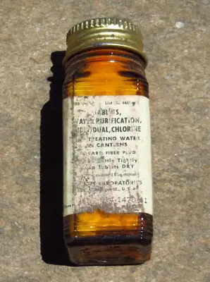 U.S. Army Military Collectibles G.I. Water Purification Tablets  Halazone  • $29.99