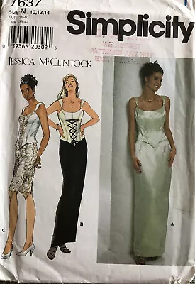 Dressmaking Pattern Ladies Skirt BasqueSimplicity 7637 Used Cut To 12 Size 10-14 • £4.99