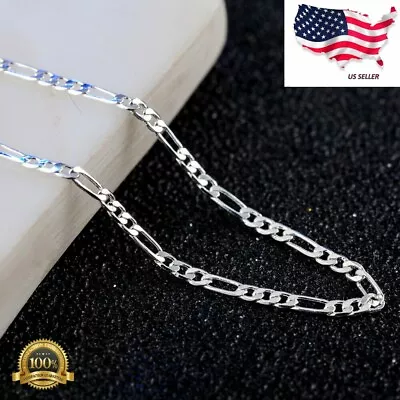 Fashion 925 Silver Plated 2 Mm Chain Men's Women's Necklace 18  20  22  24  • $3.49