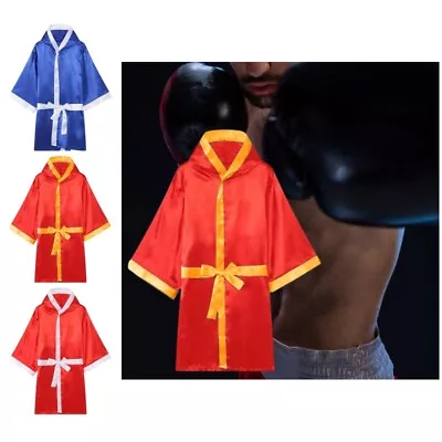 Boxing Suit Hooded Show Kickboxing Gown Uniform Bright Color • $20.17