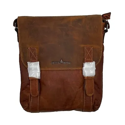 Greenwood Genuine Wax Pull-up Leather Crossbody Bag Men/Women Satchel • $60