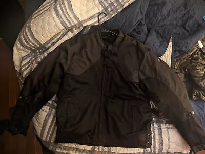 Mens Black Fulmer Mesh Armor Padded Biker Jacket Size 3x • $85