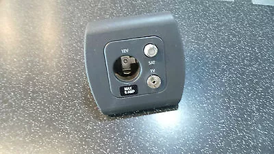 Caravan Motorhome C-line/cbe 12v Socket+tv Aerial +satellite + Grey Facia Plate • £14.55