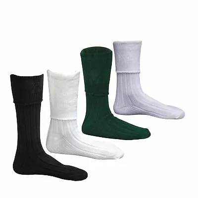 New Men's Scottish Highland Kilt Hose Socks Mlxlxxl Available In 4 Colors • $14.95